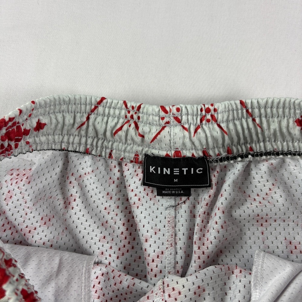 Kinetic Kings Shorts Mens Medium Gray Red Paisley Graphic Athletic Gym - Picture 4 of 10